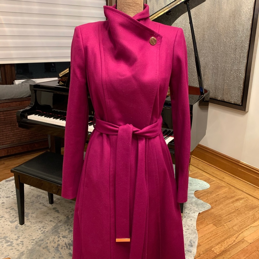 Fuschia Ted Baker wool coat Sz M/L